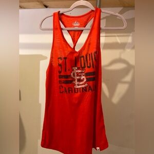 Majestic Red sparkling St. Louis Cardinals Fan Fashion Tank